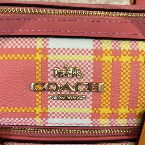 Coach Rowan Garden Plaid Satchel w/ Matching Accessories - Picture 2 of 12